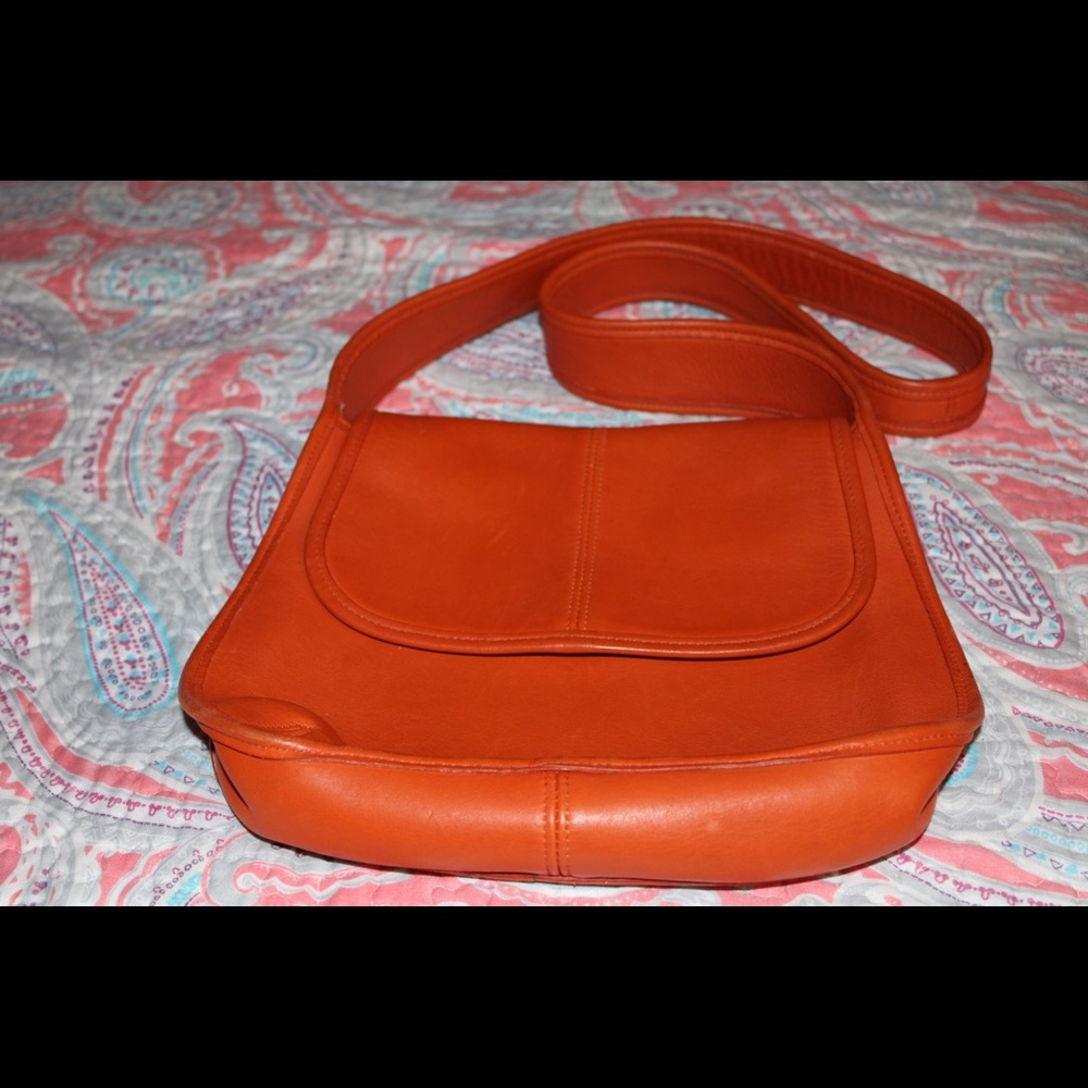 Classic Coach Orange Hobo Bag